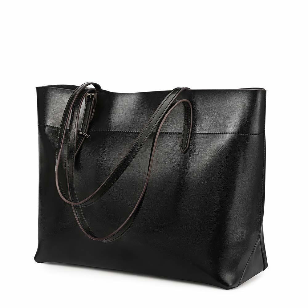 Vintage Genuine Leather Tote Shoulder Bag Satchel Handbag With Top :o)